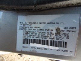 2003 MITSUBISHI DIAMANTE LS SILVER 3.5L AT 183871